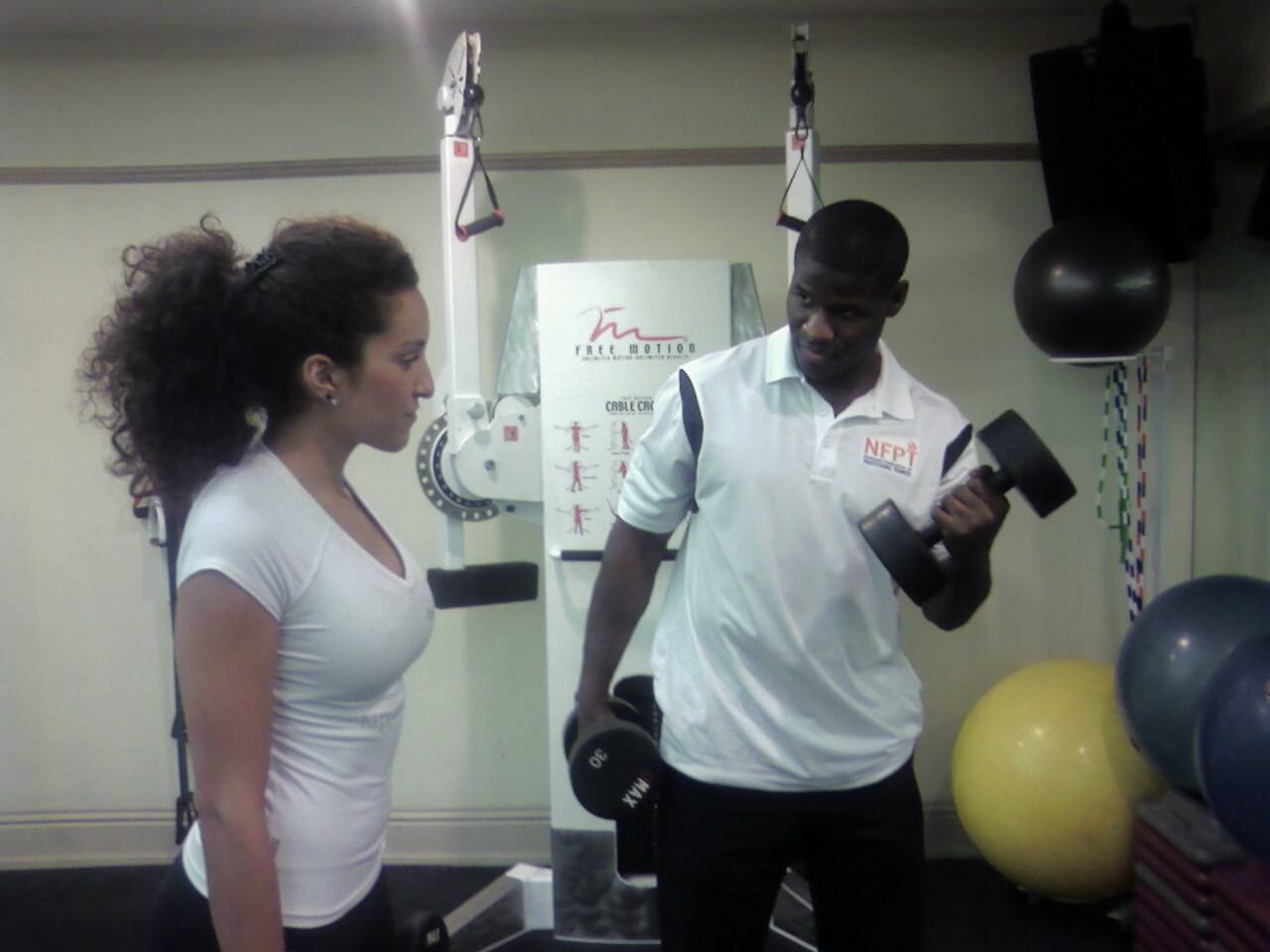Personal Trainer with Client