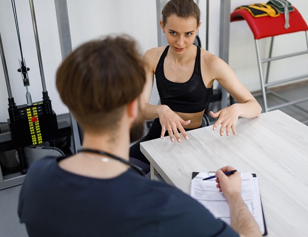 young sports woman during the medical consultation 2024 10 18 08 22 17 utc