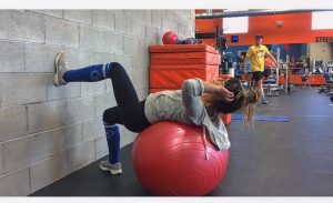 How Not to Plank 3 girl prone on exercise ball