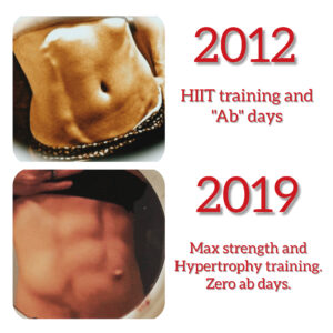 Develop Abs Without "Ab Day" 2 Abs before and after