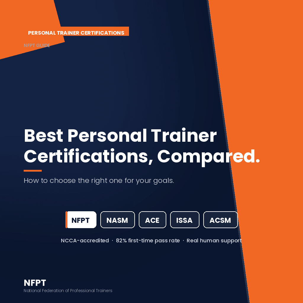 best personal trainer certifications compared highlighting NFPT, NASM, ISSA, ACE
