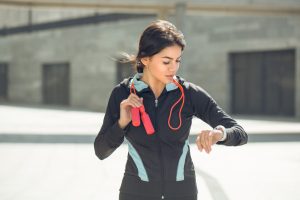 Young Woman Active Exercise Workout On Street Outdoor