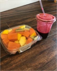 fruit and smoothie