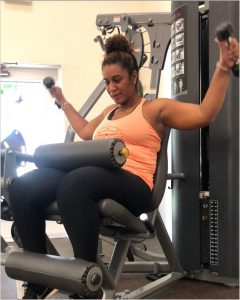 female fitness client
