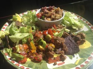 taco salad with sweet potatoes