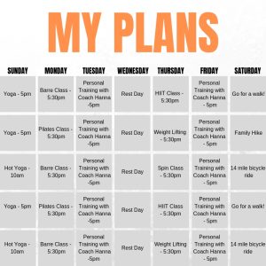 Weekly Workout Schedule
