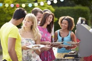 happy group at picnic