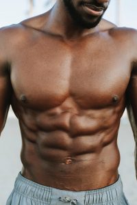 male with toned abs