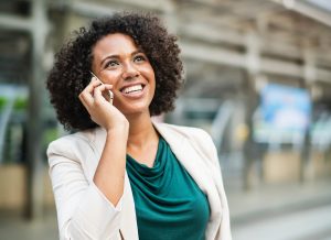 woman on phone